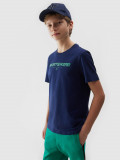 Tricou cu imprimeu pentru băieți - bleumarin, 4F Sportswear