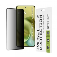 Folie de protectie Ecran Privacy Techsuit pentru Motorola Moto G86, Sticla Securizata, Full Glue, 111D