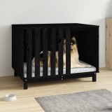 Cumpara ieftin Casă pentru c&acirc;ini, negru, 100x70x72 cm, lemn masiv de pin