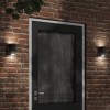 Lămpi exterioare de perete cu LED 2 buc. negru, aluminiu turnat
