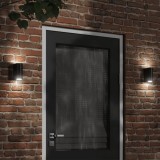 VidaXL Lămpi exterioare de perete cu LED 2 buc. negru, aluminiu turnat