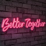 Cumpara ieftin Decoratiune luminoasa LED de perete Better Together Roz 84x16x2 cm