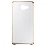Husa protectie Originala Samsung Galaxy A5 2017 clear cover transparent/auriu, Plastic, Carcasa