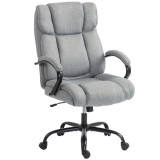 Vinsetto Scaun de birou ergonomic din material tip in, 220 kg, rotativ, reglabil pe &icirc;nălțime, gri deschis | Aosom Romania