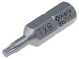 Capăt de șurubelniță Torx TX08 25mm