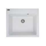 Chiuveta din compozit de granit pentru bucatarie ELEFANT PREMIUM 5852 VESTA Alb 580 x 518 mm Innovative ReliableTools