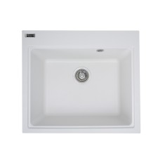 Chiuveta din compozit de granit pentru bucatarie ELEFANT PREMIUM 5852 VESTA Alb 580 x 518 mm Innovative ReliableTools