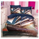 Cumpara ieftin Lenjerie de Pat, Bumbac Finet 3D, 6 Piese, Pat Dublu - SIPRA2-27