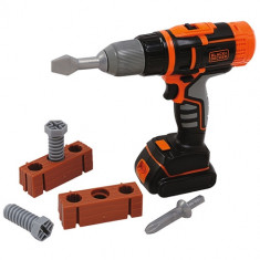 Jucarie Smoby Bormasina Mecanica Black and Decker cu Accesorii foto