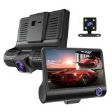 Camera Video Auto de Bord Tripla FOXMAG24&reg;, Full-HD, 3 Camere - Fata/Spate/Interior, Display 4 Inch, G Senzor, 170 grade, Negru