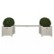 Esschert Jardiniere cu banca tip pod, alb, CF33W