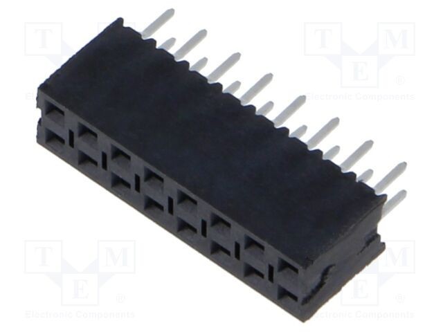 Conector şiruri pini soclu tată SAMTEC PIN 16 2,54mm THT 2x8