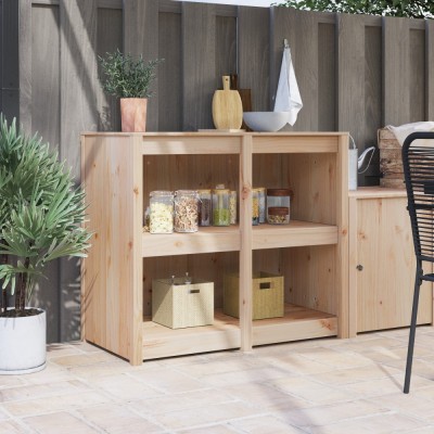 vidaXL Dulap de bucătărie pentru exterior 106x55x92 cm Lemn solid de pin foto