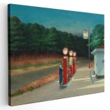 Tablou pictura Gaz de Edward Hopper 1574 Tablou canvas pe panza CU RAMA 60x90 cm