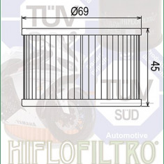 Filtru Ulei HF561 Hiflofiltro Kymco 1541A-KED9-9000 Cod Produs: MX_NEW HF561