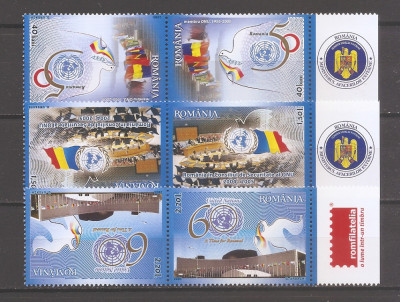 Romania 2005, LP. 1697c - Evenimente ONU, tete-beche+tabs, MNH foto