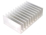 Radiator extrudat cu aripioare 80mm x 124mm x 35mm brut