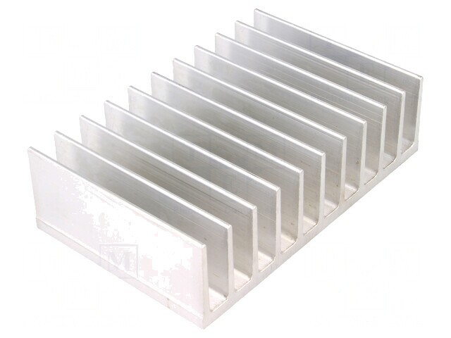 Radiator extrudat cu aripioare 80mm x 124mm x 35mm brut