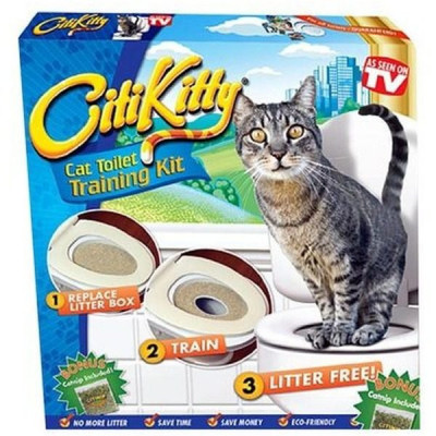 Kit pentru igiena si educarea pisicilor la toaleta Citi Kitty foto