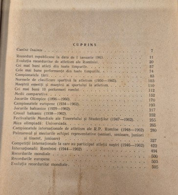 O jumatate de secol de atletism romanesc 1912 - 1962 Romeo Vilara foto