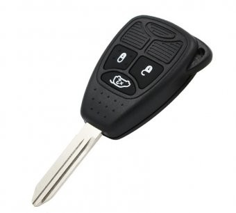 Carcasa cheie Topautochei&amp;reg; pentru Chrysler Dodge Jeep 3 butoane , folie parte electronica si suport metalic baterie foto
