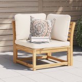 Gossi canapea de colt cu perna de gradina, 73x73x65 cm, lemn acacia