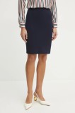 Luisa Spagnoli fustă de l&acirc;nă culoarea bleumarin, mini, creion, 541738