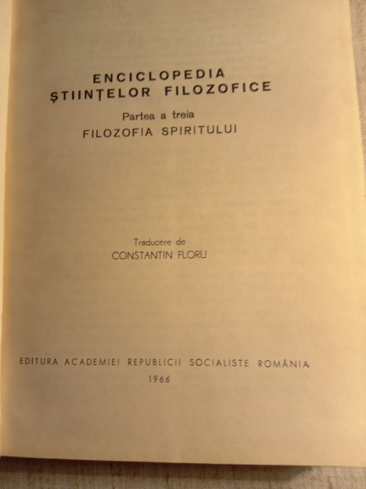 Hegel enciclopedia științelor filozofice,filozofia spiritului