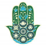 Abtibild sticker feng shui pentru forta vitala cu mana lui hamsa 2024 mare, Stonemania Bijou