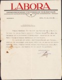 A1431 Act cu antet &bdquo;Labora&rdquo; &Icirc;ntreprindere universale comercială, Deta, județul Timiș 1926