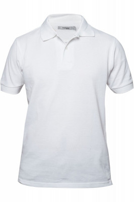 Tricou polo Dressmann, bumbac 100%, alb, pentru barbati foto