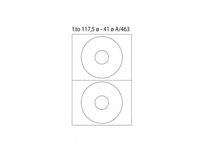 Etichete 2CD/A4 diam117 100/cutie
