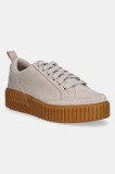 Sorel sneakers din piele intoarsă ONA AVE LOW WP femei, culoarea bej, 2077991084