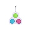 Pop It Breloc Triunghi Multicolor, Jucarie Antistres TikTok, 8cm, Silicon, Ideallstore