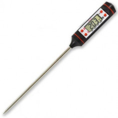 Termometru digital pentru alimente, Ugyismegveszel, 110 mm, Inox, Negru/Argintiu