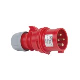 Fisa stecher 4 poli 3P+E 16A montaj pe cablu 6h 380V IP44 trifazic CEE mobil, METE