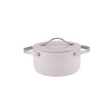 Oala cu capac ZILAN, interior din ceramica, diametru 20cm, capacitate 2l, crem / ZLN 0866