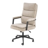Scaun directorial HM Adriano, stofa, inaltime reglabila, mecanism de balansare, 100 kg, bej