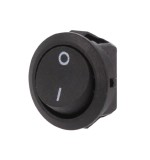 Intrerupator Rocker rotund SPST ON-OFF Negru 250V 6A IP20 KCD1 2pini, CE Contact Electric