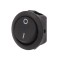 Intrerupator Rocker rotund SPST ON-OFF Negru 250V 6A IP20 KCD1 2pini