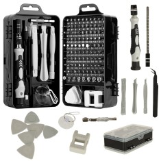 Set Șurubelnițe Precizie Salestore.ro&reg; &ndash; 115 Piese, Electronice, Mecanică Fină, Carcasă Plastic, Crom-Vanadiu