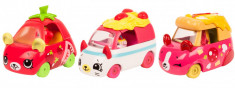 Set 3 masinute Molto Italiano cu 3 figurine Shopkins Cutie Cars foto