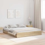 Cumpara ieftin Cadru de pat cu depozitare cu sertar Stejar Sonoma 180 x 200 cm