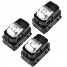 Set 3 Buc Buton Geam Pasager Compatibil Mercedes-Benz C-Class W205 2013→ Negru A20590515139051