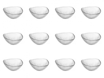 Set boluri, 12 piese, 310 ml, Sticla, Transparent foto