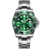 Ceas automatic de scufundari STEELDIVE SD1953, 41 mm, bratara argintie, carcasa si cadran verde, NH35, cristal safir, 30 ATM