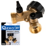 Distribuitor cu 2 cai cu supape GW3/4&quot; x 2 GZ3/4&quot;, Geko G70156