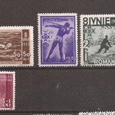 LP 119 Romania -1937 - U. F. S. R. SERIE, nestampilat