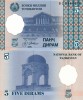 Tadjikistan 5 Diram 1999 UNC Bancnota Asia NeCirculata