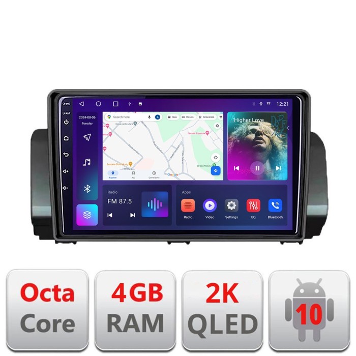Navigatie Dacia Logan Sandero Jogger LOGAN-2022 Android Octa Core Ecran 2K QLED GPS 4G 4+32GB 360 KIT-LOGAN-2022+EDT-E409-2K CarStore Technology
